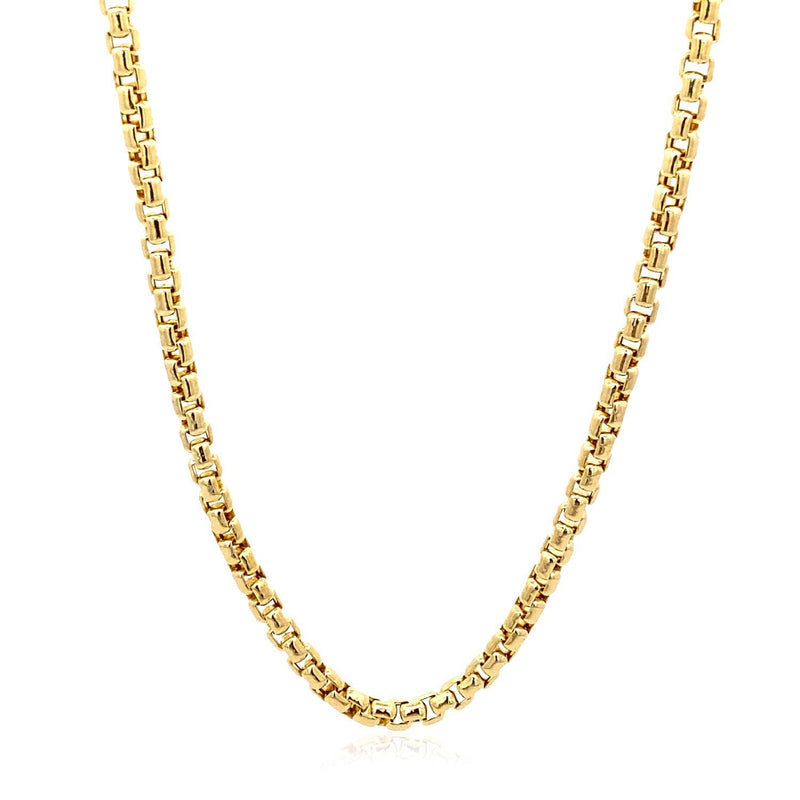 Bids.com 3.4mm 14k Yellow Gold Round Box Chain Necklaces White Smoke 18 / Yellow Gold,20 / Yellow Gold,22 / Yellow Gold,24 / Yellow Gold