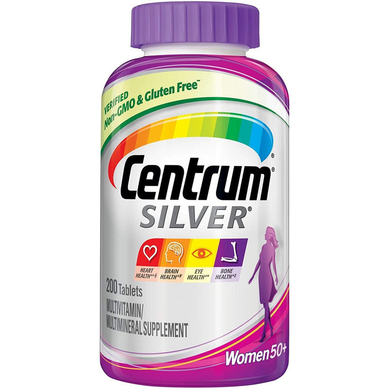 Centrum Centrum Silver Multivitamin Supplement For Women 200 Tablets Vitamins & Supplements White Smoke