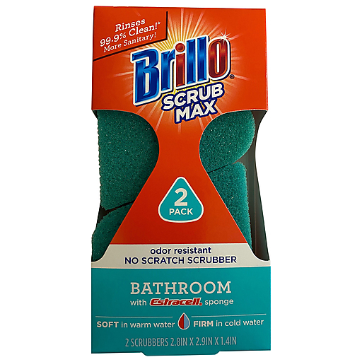 Brillo Brillo Scrub Max Bathroom Scrubbers Sponges & Scouring Pads Orange Red