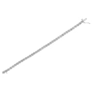 Bids.com .925 Sterling Silver 1.0 cttw Miracle Set Diamond Spiraling Bezel Link Bracelet(I-J Color, I3 Clarity) -7.25" Bracelets White Smoke White.Sterling Silver / 7.25