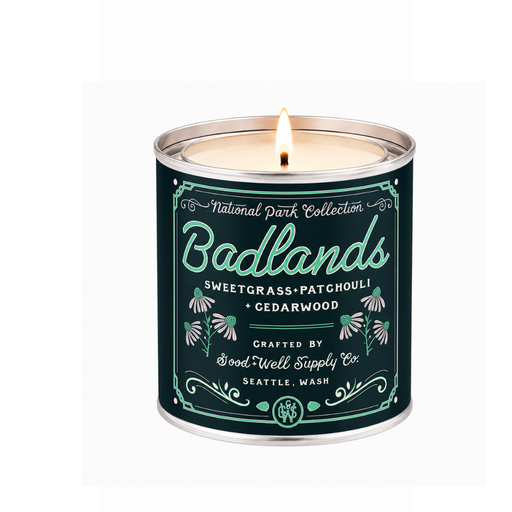 Good & Well Supply Co Badlands National Park Candle Candles Medium Turquoise Half Pint / 8oz / Cotton Wick,Pint / 14oz / Cotton Wick