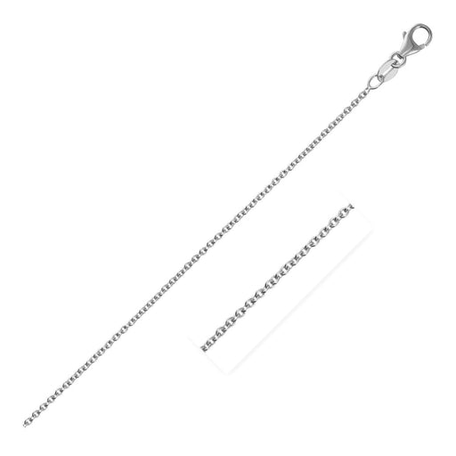 Bids.com 14k White Gold Round Cable Link Chain 1.5mm Necklaces White Smoke 16 / White Gold,18 / White Gold,20 / White Gold
