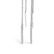 Bids.com 10K White Gold 1/10 Cttw Diamond Threader Earrings Earrings White Smoke White.Gold / 0.114