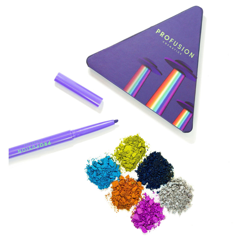 Profusion Cosmetics UFO | Beam It Up Kit: 6-Shade Palette + Neon Liner Value Kits Slate Gray