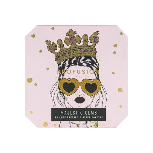 Profusion Cosmetics Majestic Gems Glitter Palette Eyes Light Gray