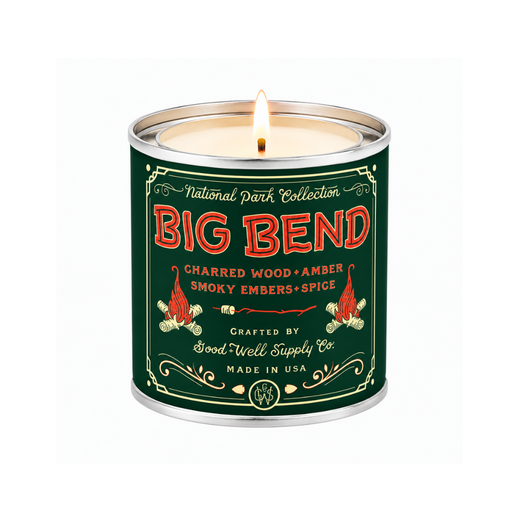 Good & Well Supply Co Big Bend National Park Candle Candles Black Half Pint / 8oz / Cotton Wick,Pint / 14oz / Cotton Wick
