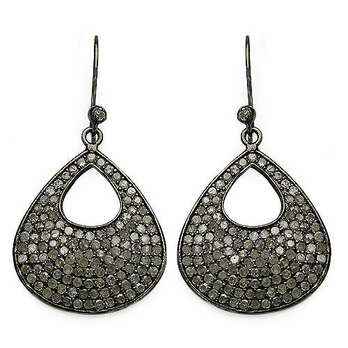 Bids.com 3.03 Carat Genuine Diamond .925 Sterling Silver Earrings Earrings White Smoke