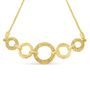 Bids.com 10K Yellow Gold over .925 Sterling Silver Diamond Accented Graduated Infinity Open Circle 6â€-9â€ Adjustable Bolo Bracelet Bracelets White Smoke Yellow.Sterling Silver / 7