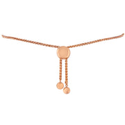 Bids.com 10K Rose Gold over .925 Sterling Silver 1/10 Cttw Round-Cut Diamond Heart Link Adjustable Bolo Bracelet (H-I Color, I2-I3 Clarity) - 6"-9" Adjustable Bracelets White Smoke Rose.Sterling Silver / 7