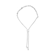 Bids.com .925 Sterling Silver 1/2 Cttw Diamond Alternating Circle and Kite Link Adjustable Bolo Bracelet (I-J Color, I3 Clarity) - 4" to 10" Inches Bracelets White Smoke White.Sterling Silver / 7