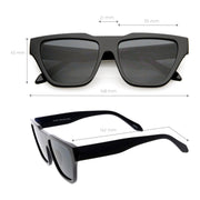 zeroUV Retro Modern Horned Rim Flat Top Square Aviator Sunglasses C920 Sunglasses White Smoke Black Smoke,Black Tortoise Lavender,Brown Green,Pink Lavender,White Lavender