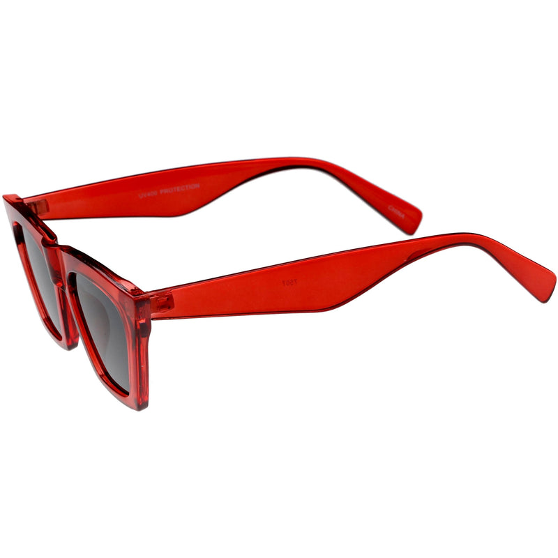 zeroUV Women's Retro Oversize Wide Pointed Cat Eye Sunglasses C921 Sunglasses White Smoke Red Smoke,White Smoke,Shiny Black Lavender,Matte Black Smoke,Tortoise Brown
