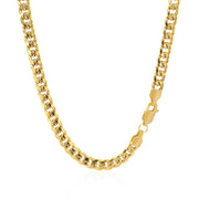 Bids.com 4.5mm 14k Yellow Gold Miami Cuban Semi Solid Chain Necklaces White Smoke 20 / Yellow Gold,22 / Yellow Gold