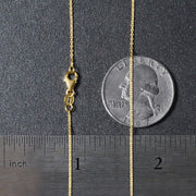 Bids.com 10k Yellow Gold Oval Cable Link Chain (0.97 mm) Necklaces Dark Slate Gray 18 / Yellow Gold