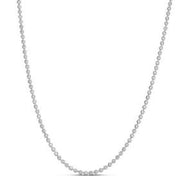 Bids.com Moon Cut Bead Chain in 14k White Gold (2.50 mm) Necklaces White Smoke 16 / White Gold,18 / White Gold,20 / White Gold,24 / White Gold