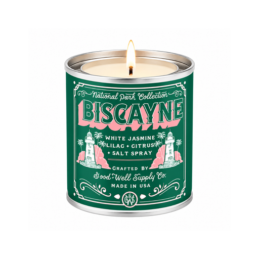 Good & Well Supply Co Biscayne National Park Candle Candles White Smoke Half Pint / 8oz / Cotton Wick,Pint / 14oz / Cotton Wick