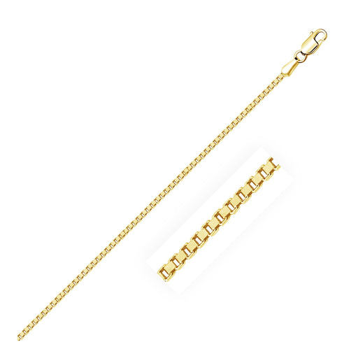 Bids.com 10k Yellow Gold Classic Box Chain (1.40 mm) Necklaces White Smoke 18 / Yellow Gold,20 / Yellow Gold,22 / Yellow Gold,24 / Yellow Gold