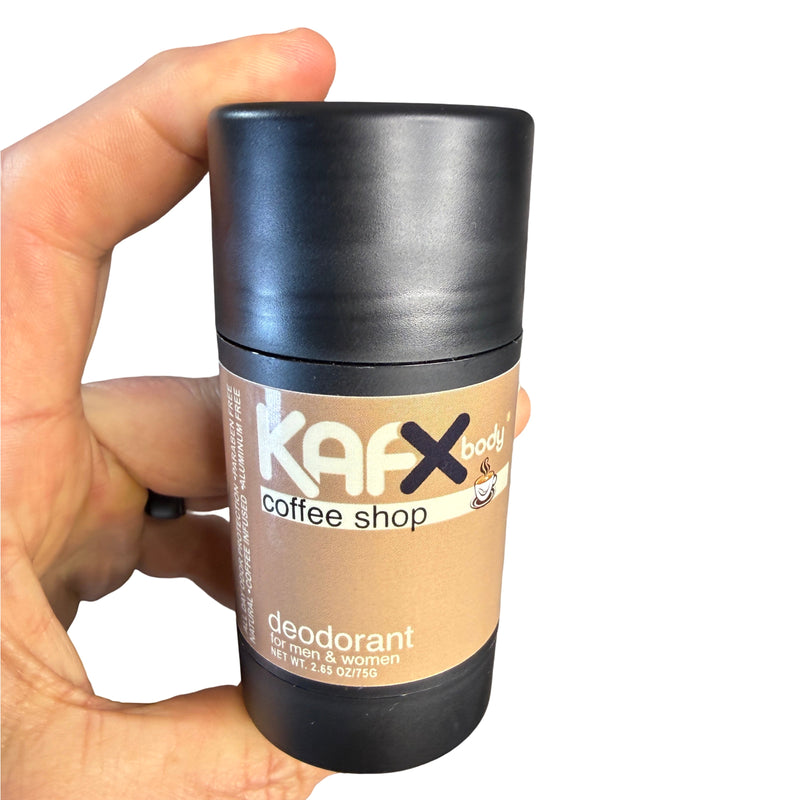 KAFX Body Coffee Shop Coffee-Infused Natural Deodorant – Real Coffee Scent & Safe for All Deodorant White Smoke