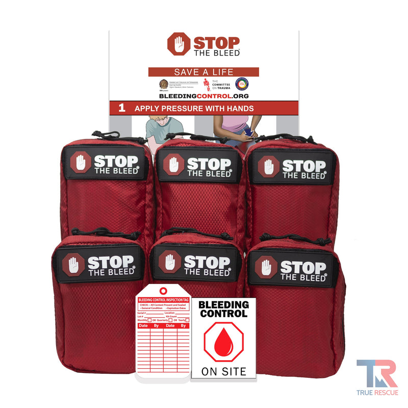 True Rescue STB Package - California AB 2260 Compliant (6 Kits) Bleeding Control Bundles Brown Standard (C-A-T Gen 7 Tourniquet) / None,Standard (SAM XT Tourniquet) / None,Intermediate (C-A-T Gen 7  Tourniquet) / None,Intermediate (SAM XT Tourniquet) / None,Premium (C-A-T Gen 7 Tourniquet & NuStat) / None,Premium (C-A-T Gen 7 Tourniquet & QuikClot