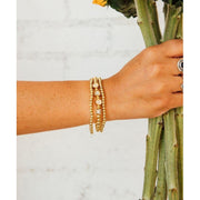 Sunflower Motherhood Mama Bracelet Set Jewelry Light Gray