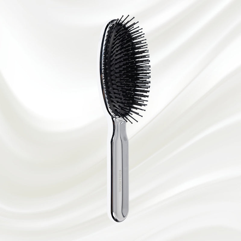 KOH-I-NOOR Beauty USA Metallic Pneumatic Oval Synthetic Pin Hairbrush Hair Brush Lavender Chrome / Small,Gold / Small,Chrome / Large,Gold / Large