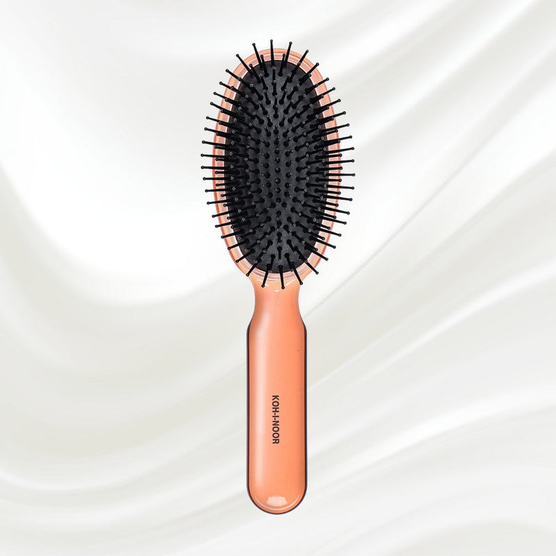 KOH-I-NOOR Beauty USA All Seasons Synthetic Pin Hair Brush - Pneumatic Cushion for Thick & Coarse Hair Hair Brush Lavender Rose pink / Large