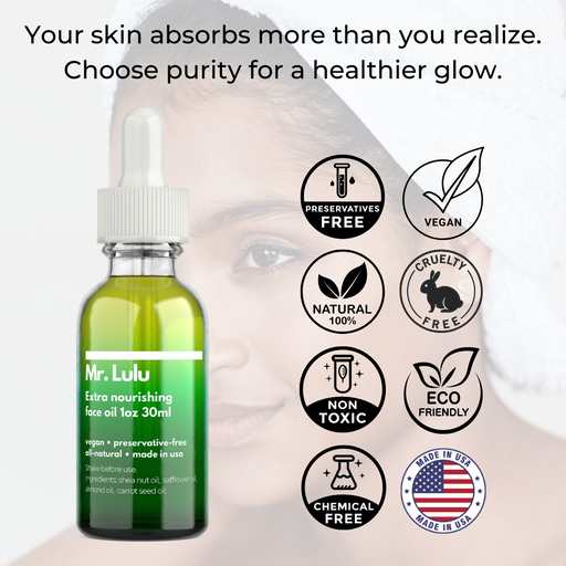 Mr. Lulu Skincare Extra Nourishing Face Oil Gray SINGLE,2-PACK Save 5%