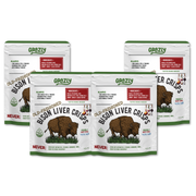 Grazly Bison Liver Crisps - 100% Grass-Fed/Finished Bison Crisp Lavender Old Fashioned / 4 Pack