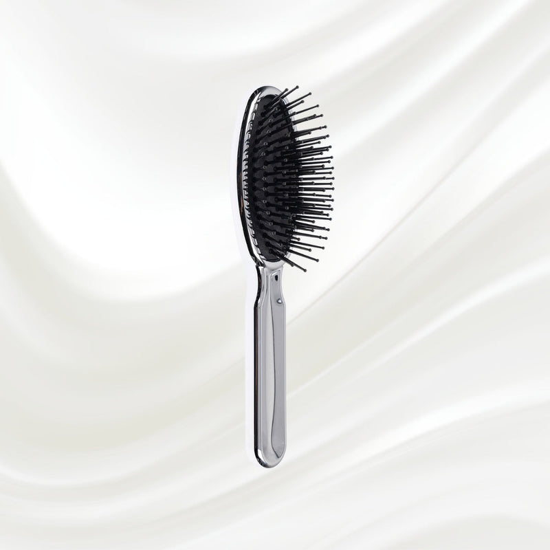 KOH-I-NOOR Beauty USA Metallic Pneumatic Oval Synthetic Pin Hairbrush Hair Brush Lavender Chrome / Small,Gold / Small,Chrome / Large,Gold / Large