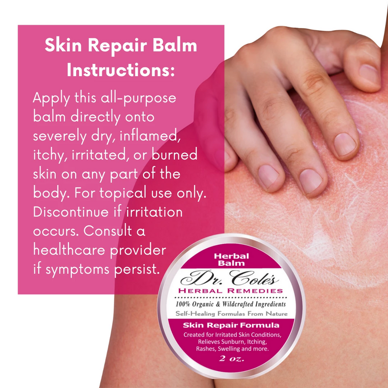 COLEHERBALS LLC 16 - Dr. Cole's Organic Skin Repair Herbal Balm Herbal White Smoke