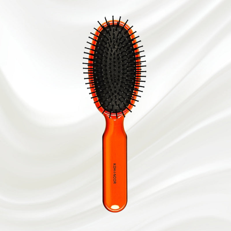 KOH-I-NOOR Beauty USA All Seasons Synthetic Pin Hair Brush - Pneumatic Cushion for Thick & Coarse Hair Hair Brush Lavender Coral red / Large
