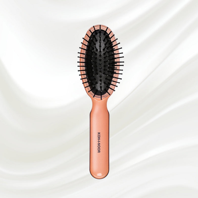 KOH-I-NOOR Beauty USA All Seasons Synthetic Pin Hair Brush - Pneumatic Cushion for Thick & Coarse Hair Hair Brush Lavender Rose pink / Small