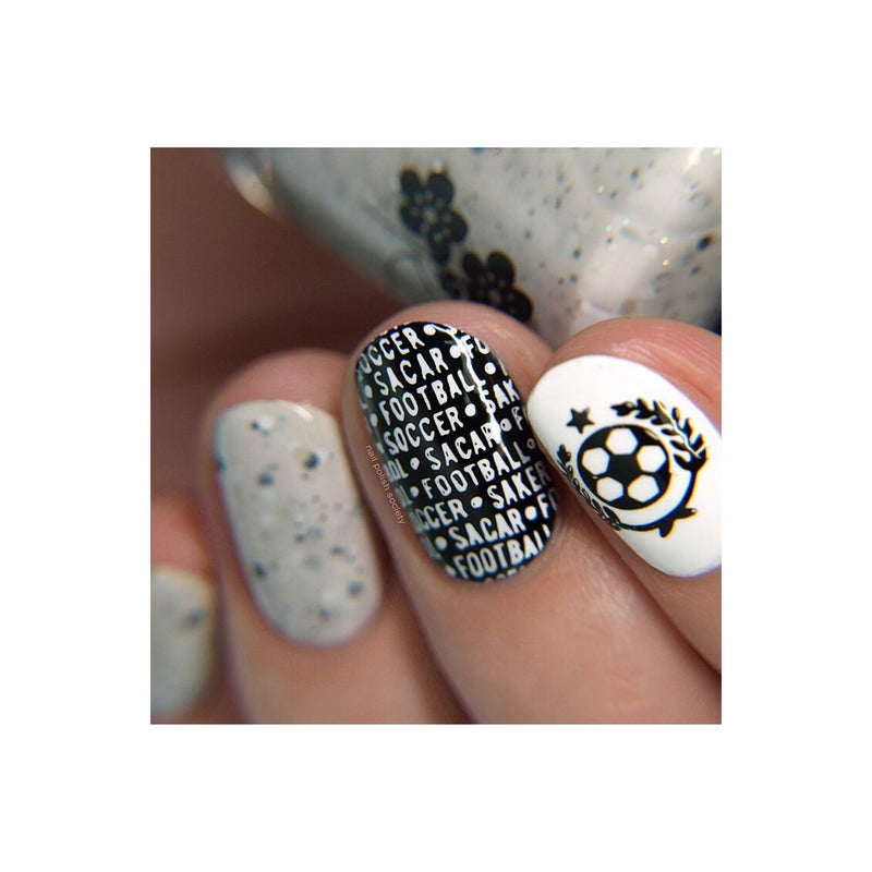 UberChic Beauty Soccer Love Stamping Plate Dim Gray