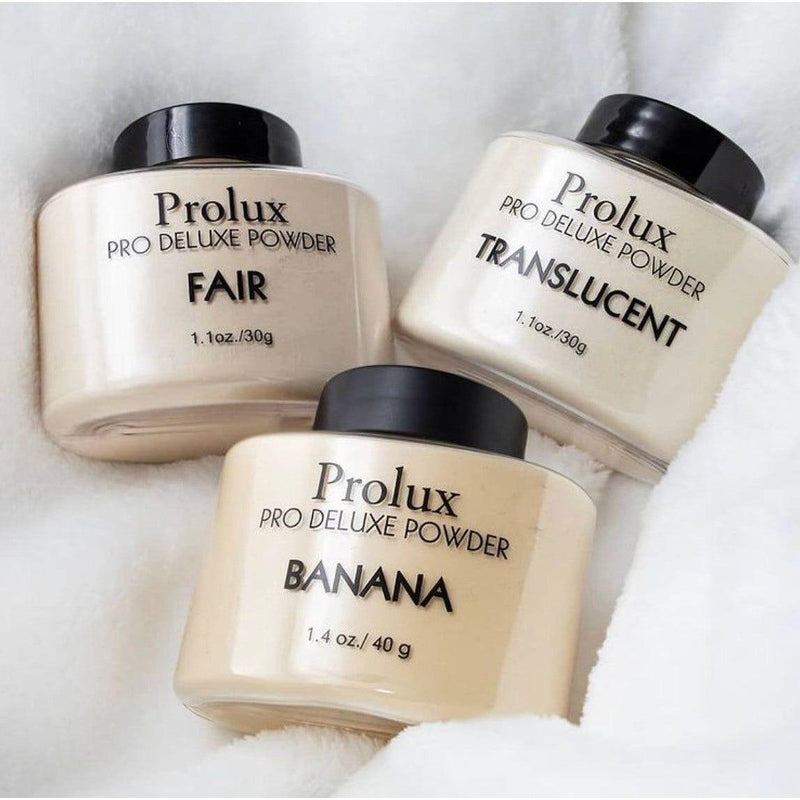 Prolux Cosmetics Pro Deluxe Powder : Banana SETTING POWDER Light Gray