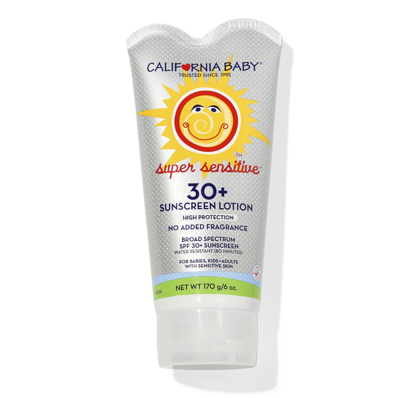 California Baby (No Fragrance) Super Sensitive™ Broad Spectrum SPF 30+ Sunscreen Sunscreen White Smoke 6oz/170g