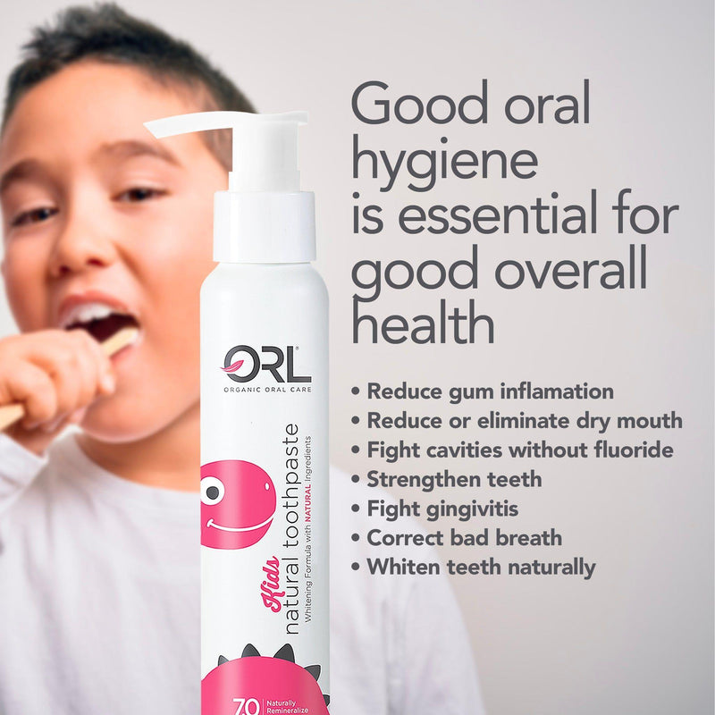 ORL Kids Fluoride Free Natural Toothpaste Toothpaste Light Gray Kids Bubble Gum