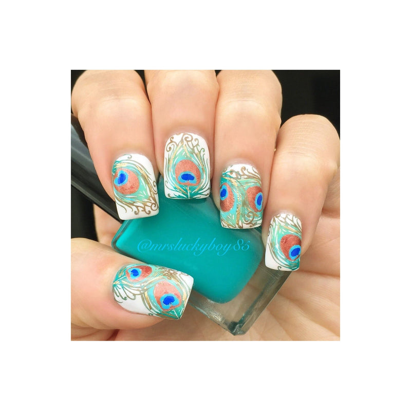 UberChic Beauty Fabulous Feathers Stamping Plate Tan