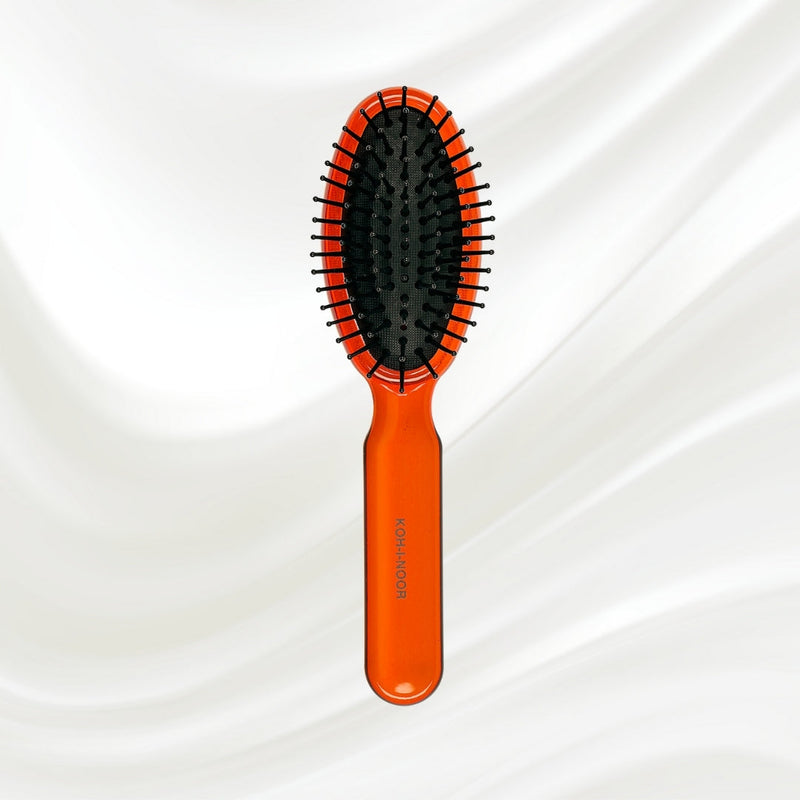 KOH-I-NOOR Beauty USA All Seasons Synthetic Pin Hair Brush - Pneumatic Cushion for Thick & Coarse Hair Hair Brush Lavender Coral red / Small