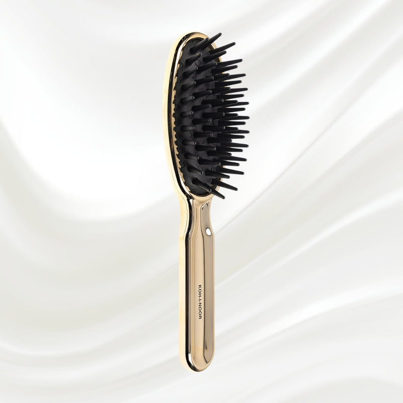 KOH-I-NOOR Beauty USA Metallic Pneumatic Detangling Hairbrush Hair Brush Lavender Gold