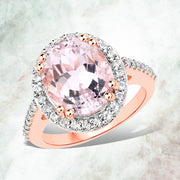 Bids.com 6.94 Carat Genuine Kunzite and White Topaz .925 Sterling Silver Ring Rings White Smoke size 7.00,size 6.00,size 8.00