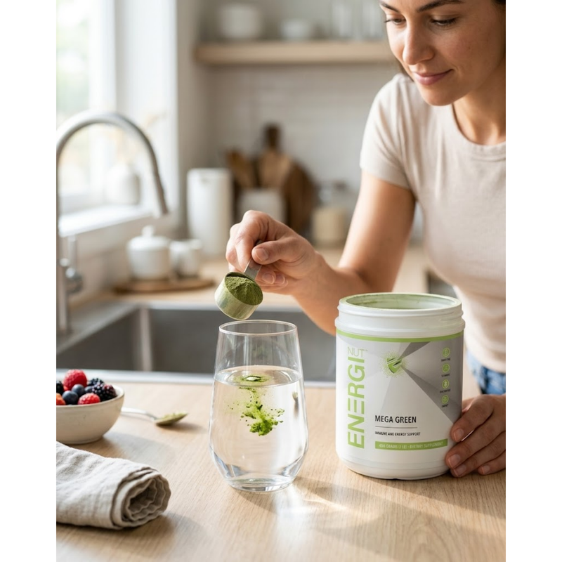 Energi Nutrition Mega Greens - Powder Supplement White Smoke