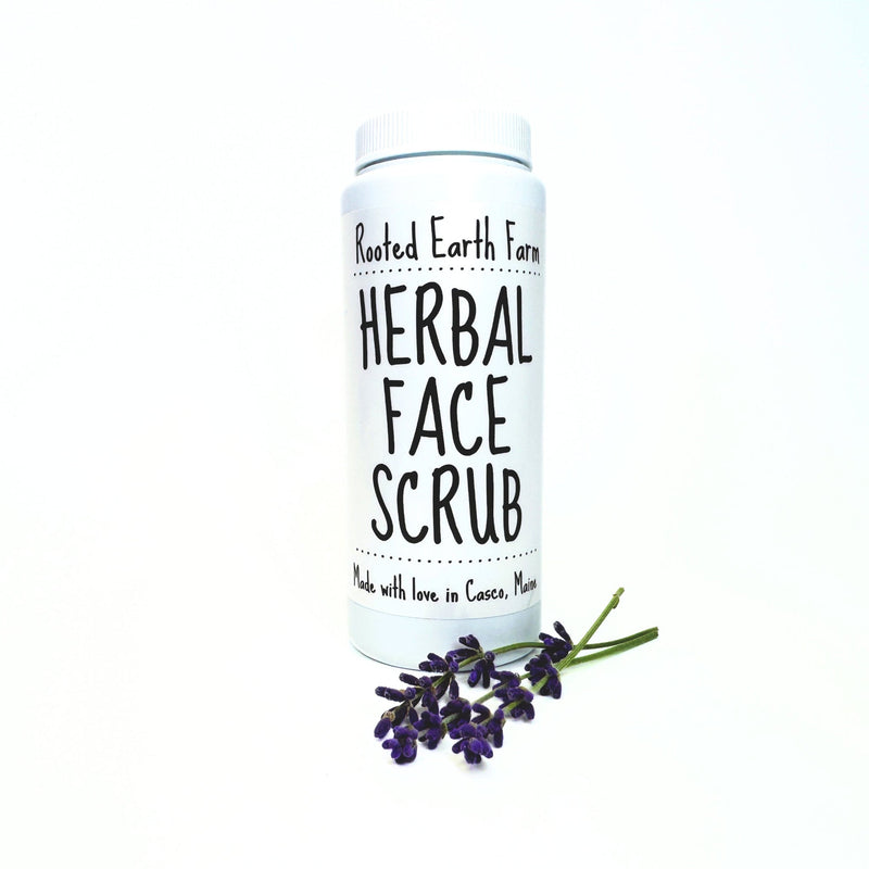 Rooted Earth Farm + Apothecary Herbal Face Scrub Face Masks + Scrubs White Smoke 2 oz,4 oz,6 oz