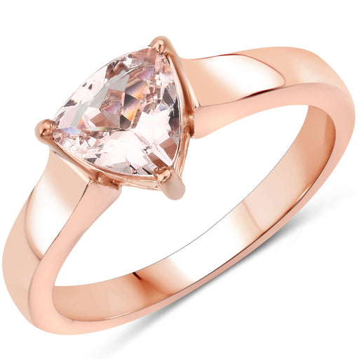 Bids.com 0.90 Carat Genuine Morganite .925 Sterling Silver Ring Rings White Smoke size 5.00,size 6.00,size 7.00,size 8.00,size 9.00