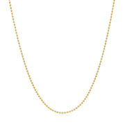 Bids.com 14k Yellow Gold Bead Chain 1.0mm Necklaces White Smoke 16 / Yellow Gold,18 / Yellow Gold,20 / Yellow Gold