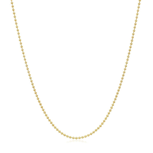 Bids.com 14k Yellow Gold Bead Chain 1.0mm Necklaces White Smoke 16 / Yellow Gold,18 / Yellow Gold,20 / Yellow Gold