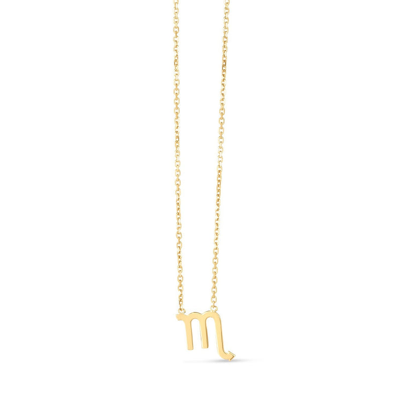 Bids.com 14K Yellow Gold Scorpio Necklace Necklaces White Smoke 18 / Yellow Gold
