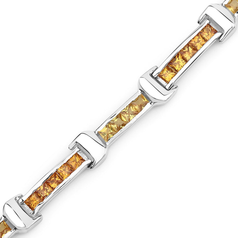 Bids.com 6.48 Carat Genuine Multi Sapphire .925 Sterling Silver Bracelet Bracelets White Smoke size 7.50