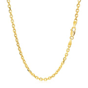 Bids.com 2.6mm 14k Yellow Gold Diamond Cut Cable Link Chain Necklaces White Smoke 18 / Yellow Gold,20 / Yellow Gold,22 / Yellow Gold,24 / Yellow Gold