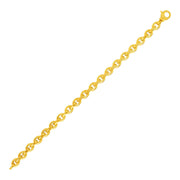 Bids.com 14k Yellow Gold Polished Oval Link Bracelet Bracelets White Smoke 7.5 / Yellow Gold