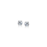 Bids.com 14k White Gold White Cubic Zirconia 2mm Stud Earrings Earrings White Smoke White Gold